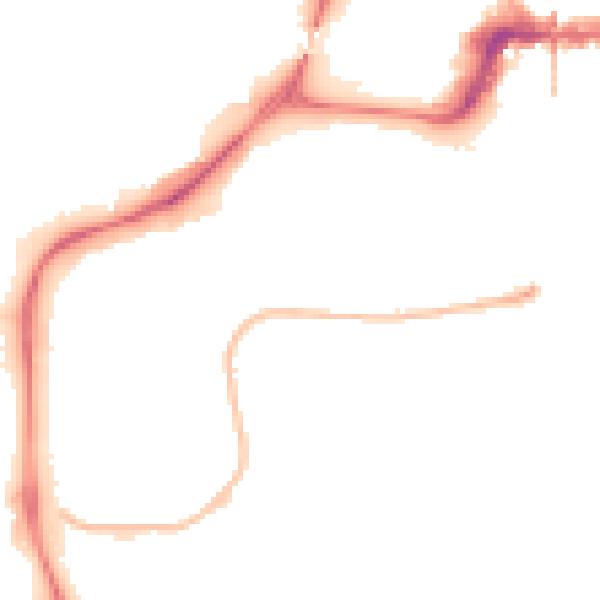 Night-time road noise heatmap for NG2 1HJ