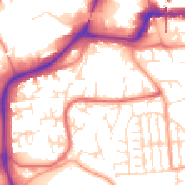Daytime road noise heatmap for NG2 1HL