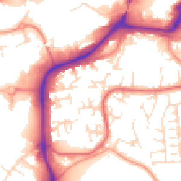 Daytime road noise heatmap for NG2 1HQ
