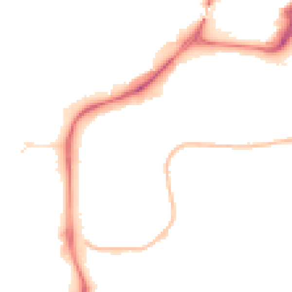 Night-time road noise heatmap for NG2 1HQ