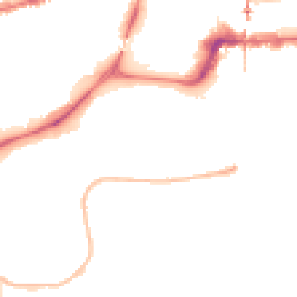 Night-time road noise heatmap for NG2 1JH