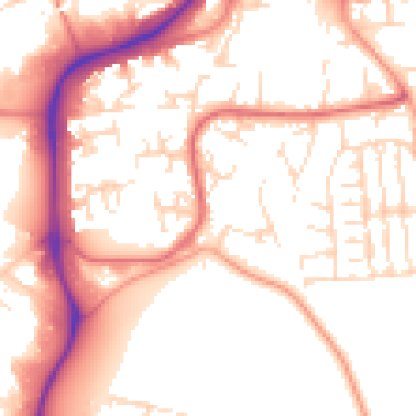 Daytime road noise heatmap for NG2 1JU