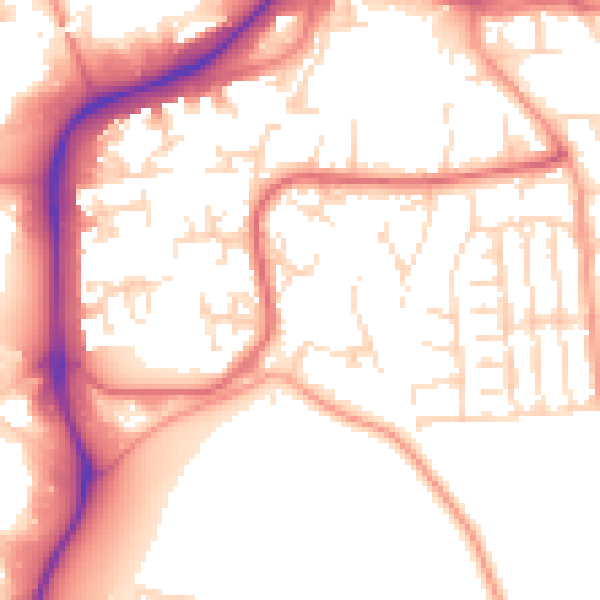 Daytime road noise heatmap for NG2 1JW