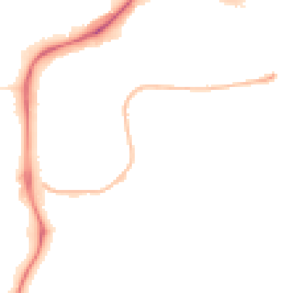 Night-time road noise heatmap for NG2 1JW