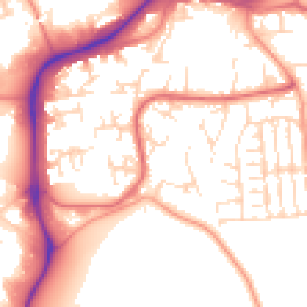 Daytime road noise heatmap for NG2 1LA