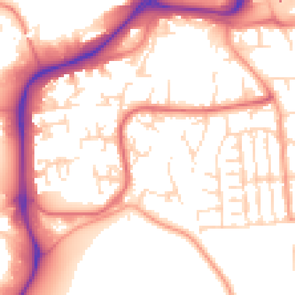 Daytime road noise heatmap for NG2 1LB