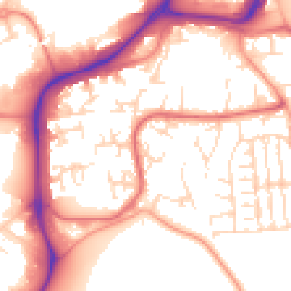 Daytime road noise heatmap for NG2 1LD