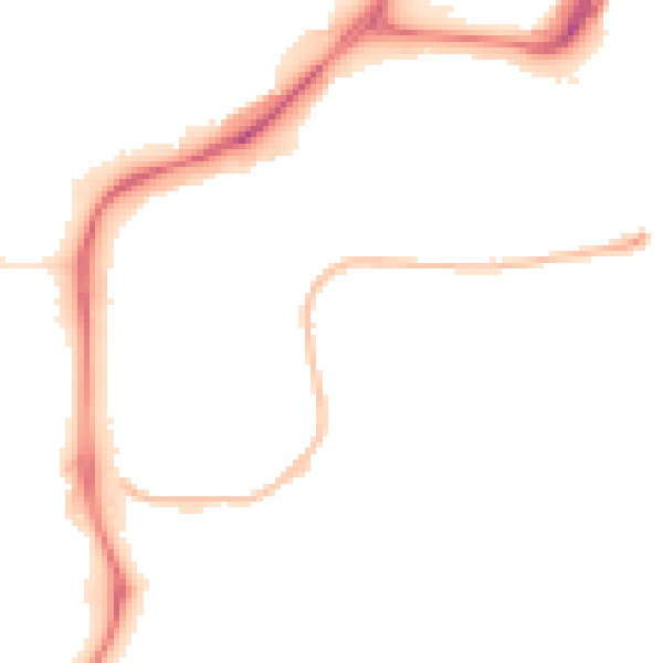 Night-time road noise heatmap for NG2 1LD