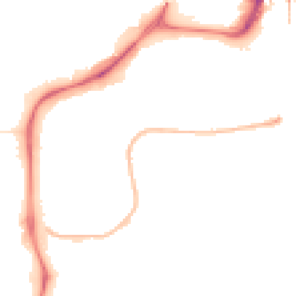 Night-time road noise heatmap for NG2 1LE