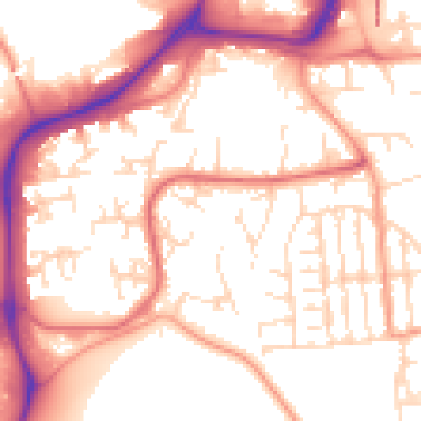 Daytime road noise heatmap for NG2 1LF