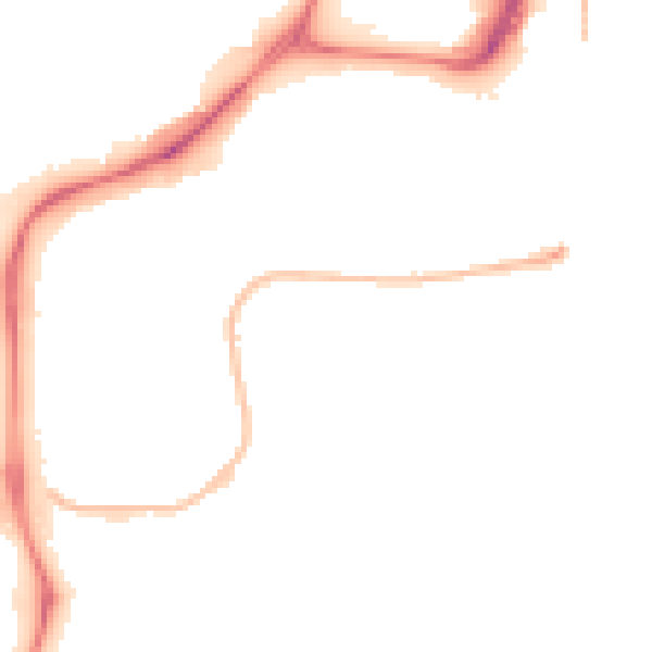 Night-time road noise heatmap for NG2 1LF