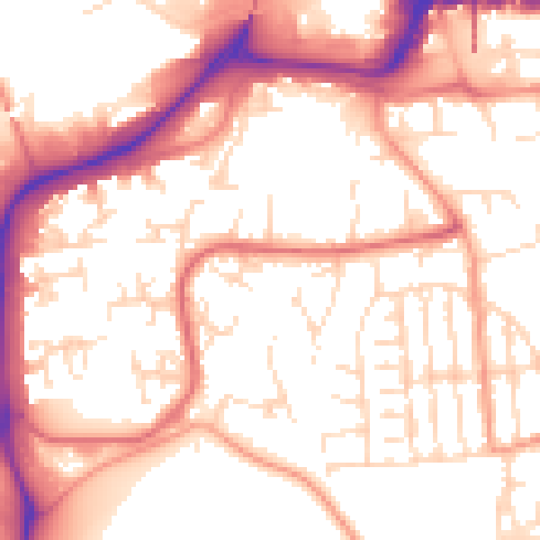 Daytime road noise heatmap for NG2 1LG