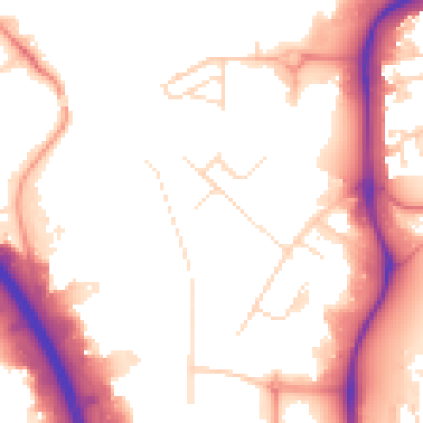 Daytime road noise heatmap for NG2 1LL