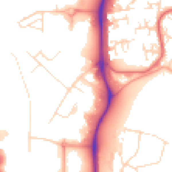 Daytime road noise heatmap for NG2 1LT