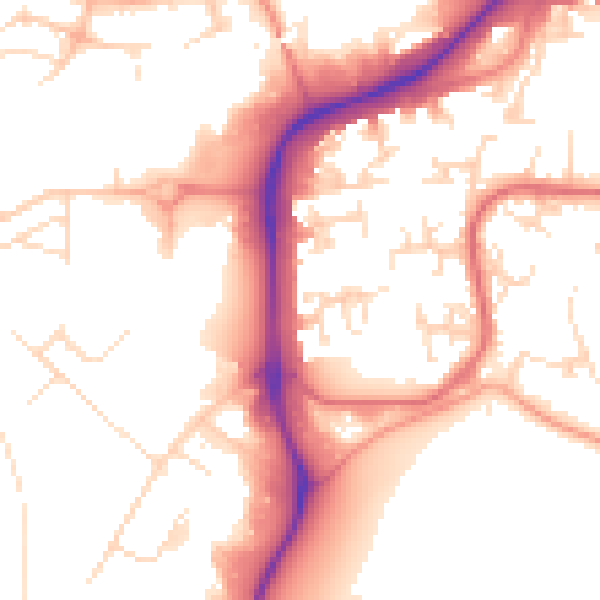 Daytime road noise heatmap for NG2 1PA