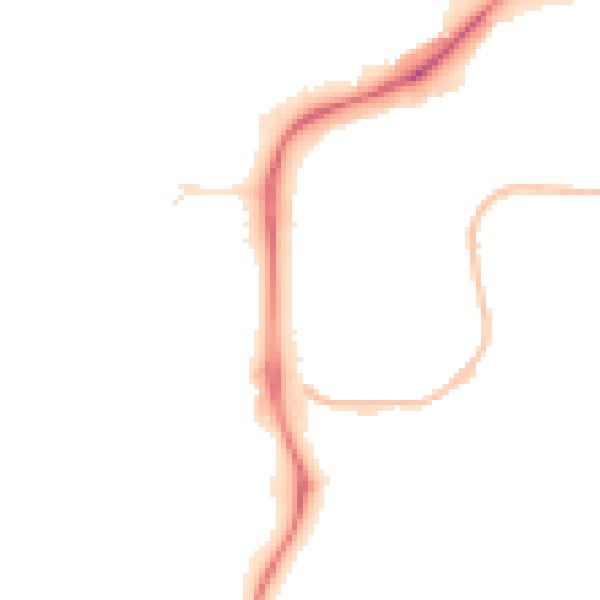 Night-time road noise heatmap for NG2 1PA