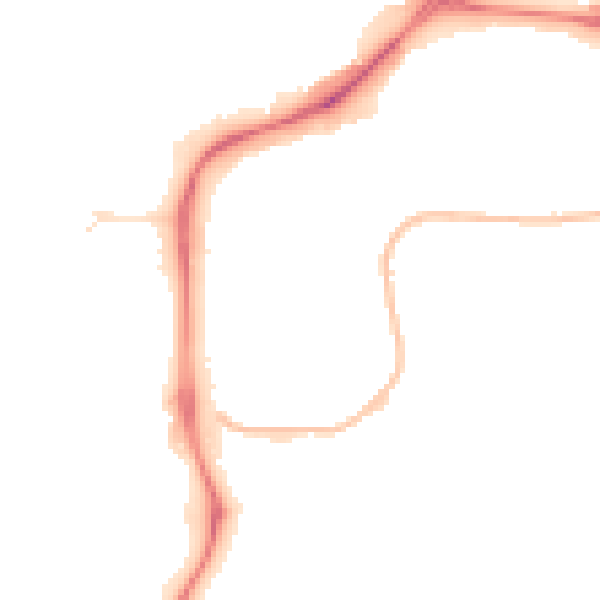 Night-time road noise heatmap for NG2 1PB