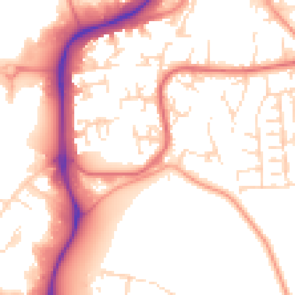 Daytime road noise heatmap for NG2 1PD