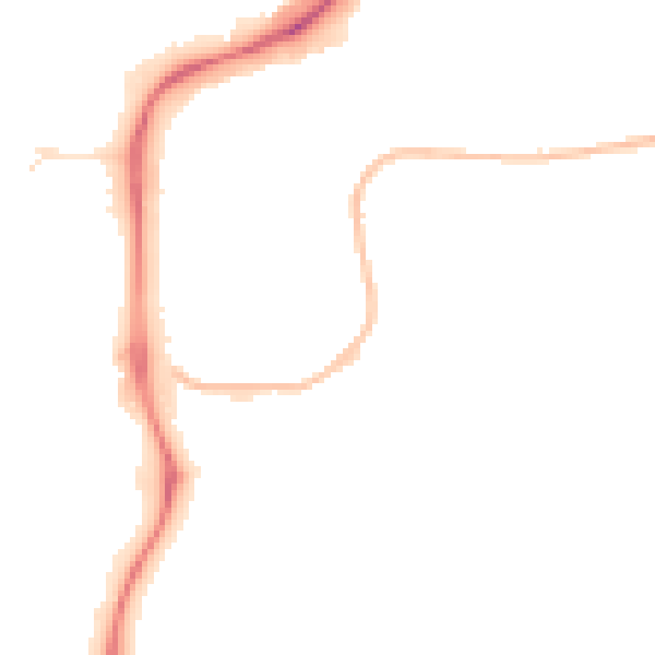 Night-time road noise heatmap for NG2 1PD