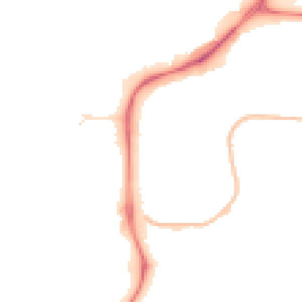 Night-time road noise heatmap for NG2 1PE