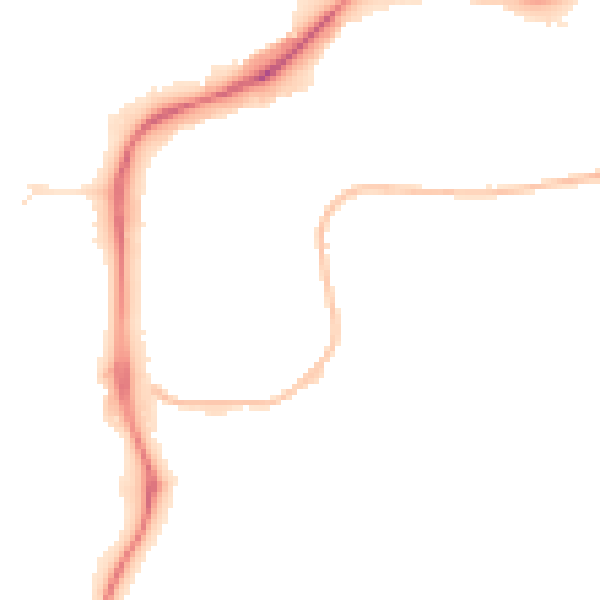 Night-time road noise heatmap for NG2 1PF