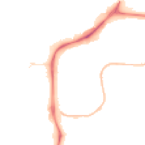 Night-time road noise heatmap for NG2 1PQ