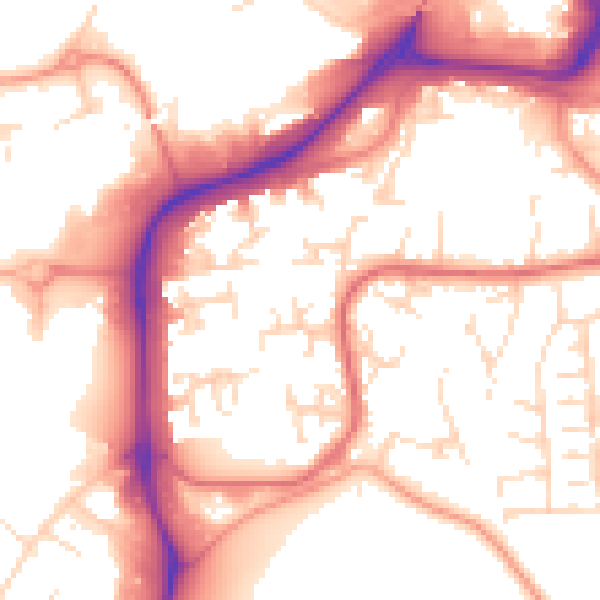 Daytime road noise heatmap for NG2 1PS