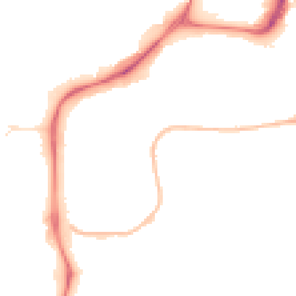 Night-time road noise heatmap for NG2 1PT