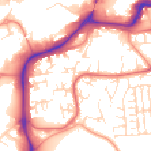 Daytime road noise heatmap for NG2 1PX