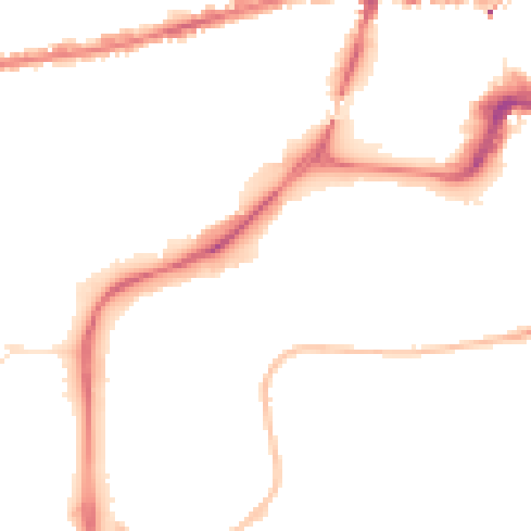 Night-time road noise heatmap for NG2 1PZ