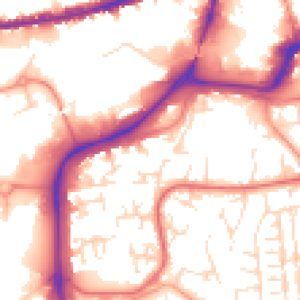 Daytime road noise heatmap for NG2 1QA