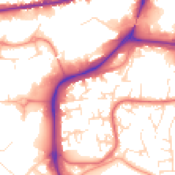 Daytime road noise heatmap for NG2 1QD