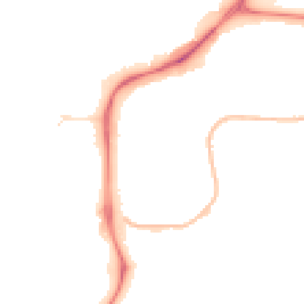Night-time road noise heatmap for NG2 1QQ