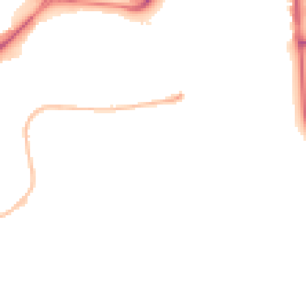 Night-time road noise heatmap for NG2 2FF