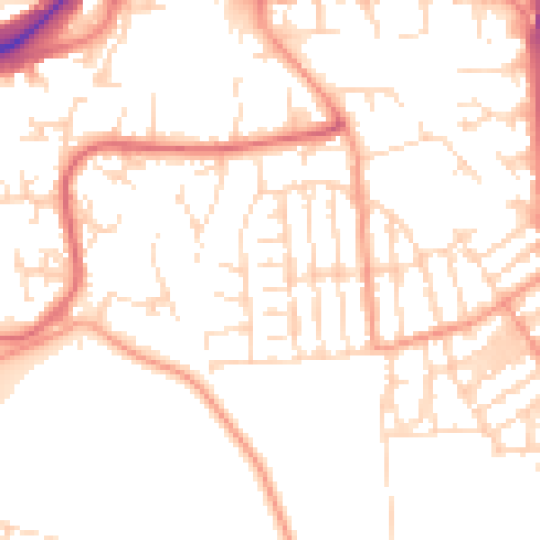 Daytime road noise heatmap for NG2 2FP