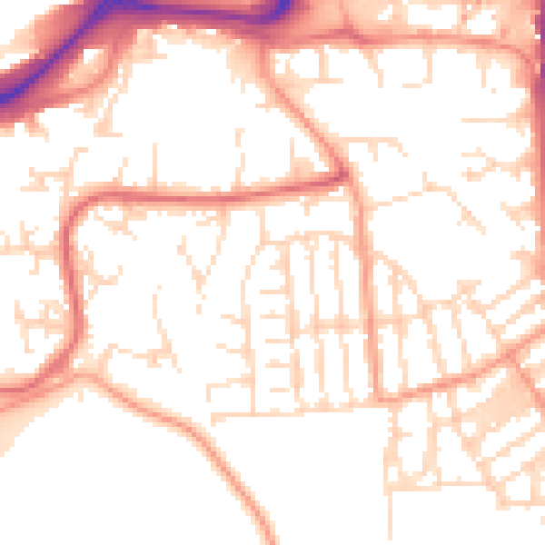 Daytime road noise heatmap for NG2 2FR