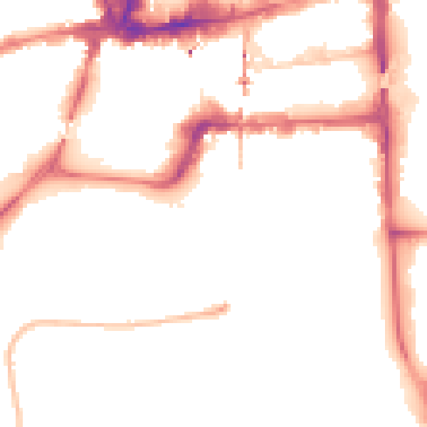 Night-time road noise heatmap for NG2 2HH