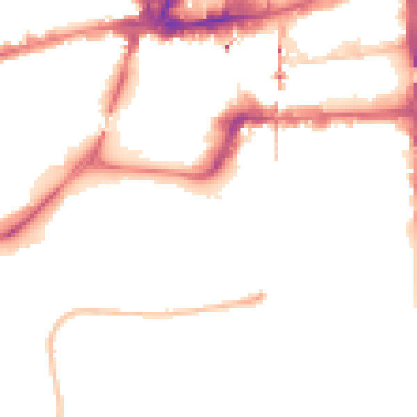 Night-time road noise heatmap for NG2 2HJ