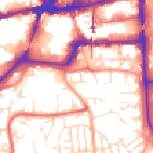 Daytime road noise heatmap for NG2 2HL