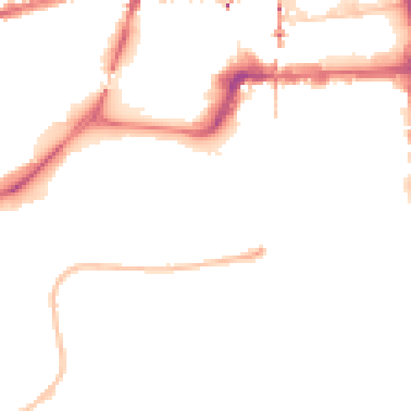 Night-time road noise heatmap for NG2 2HQ