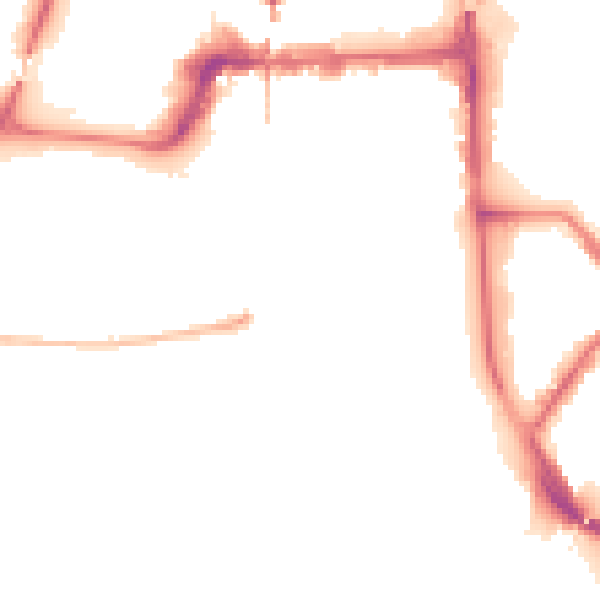 Night-time road noise heatmap for NG2 2HR