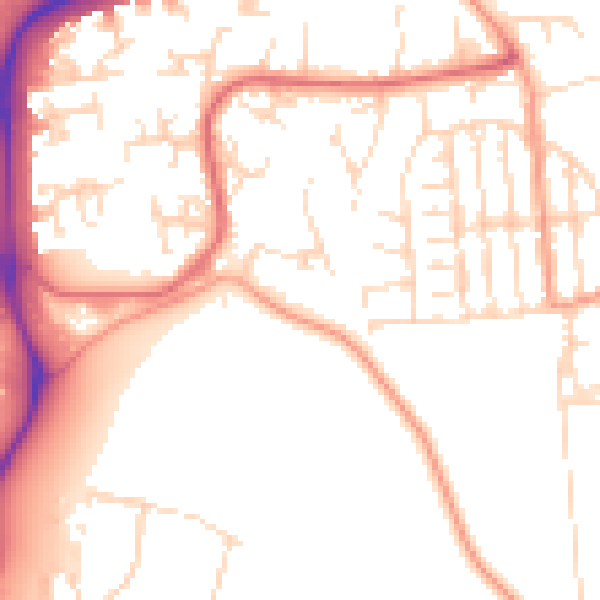 Daytime road noise heatmap for NG2 2JS