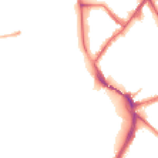 Night-time road noise heatmap for NG2 2LJ