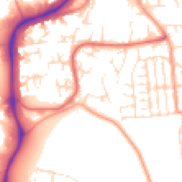 Daytime road noise heatmap for NG2 2NA