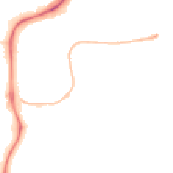 Night-time road noise heatmap for NG2 2NA