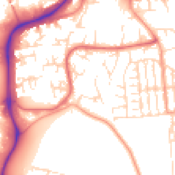 Daytime road noise heatmap for NG2 2NB