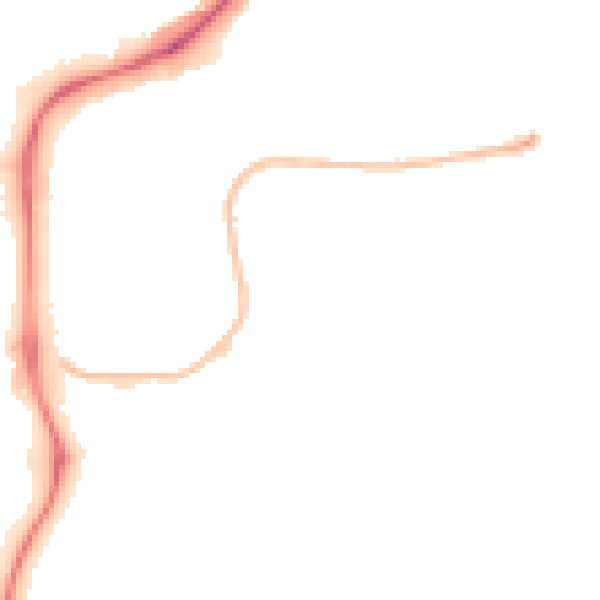 Night-time road noise heatmap for NG2 2NB
