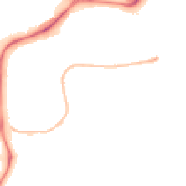 Night-time road noise heatmap for NG2 2NE