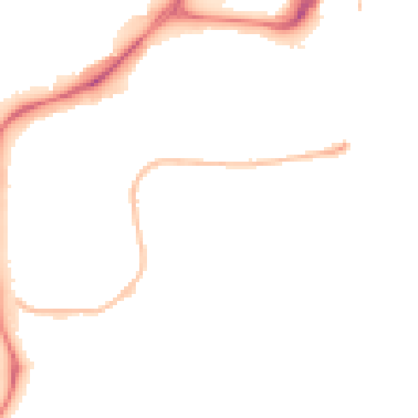 Night-time road noise heatmap for NG2 2NF