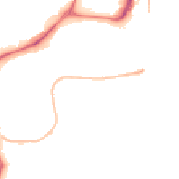 Night-time road noise heatmap for NG2 2NG